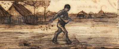 The Sower, from a series of four drawings representing the four seasons by Vincent van Gogh